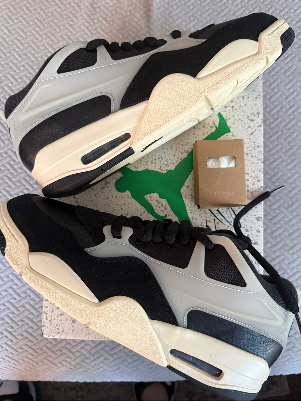 Jordan 4 RM Black Sail - Men’s Sneakers in Black, Cream and Gray